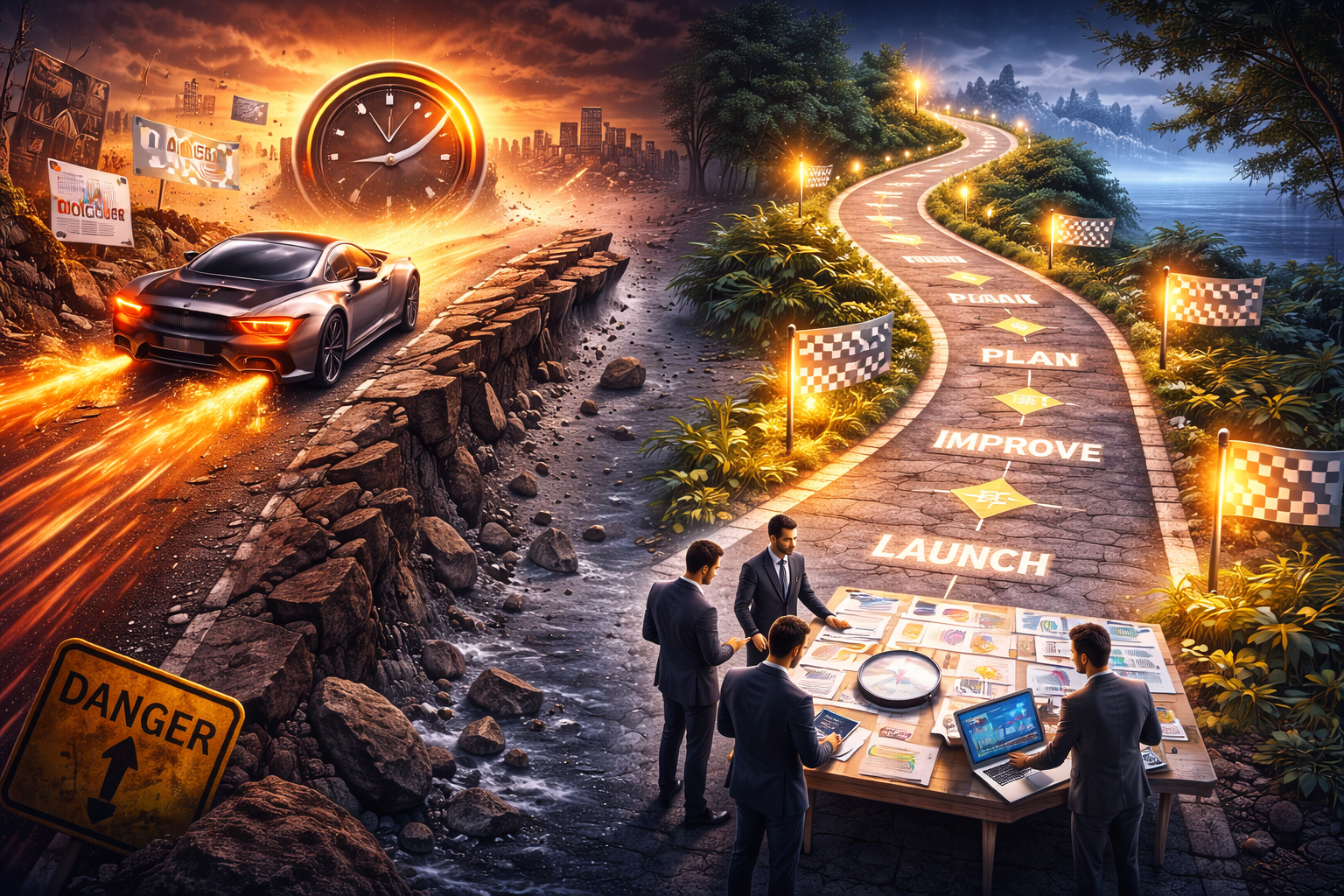 速度よりも、見通しの立つ進行を重視する